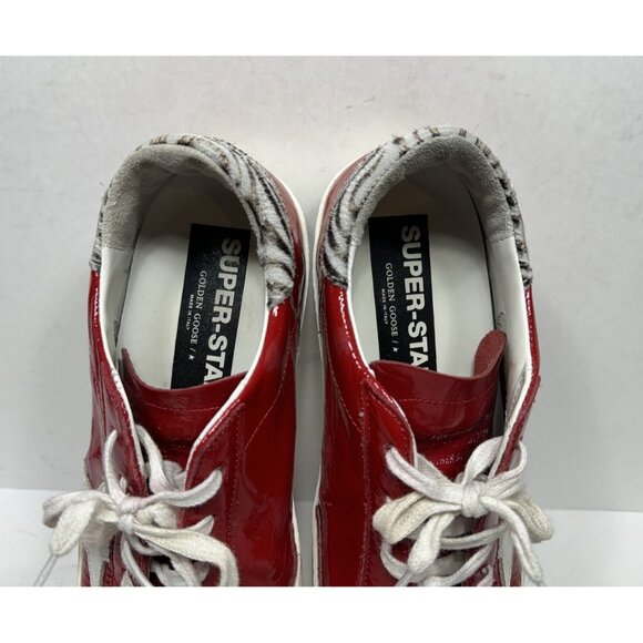 Golden Goose Superstar Red Patent Zebra Women’s Size 10 US / 40 Shoes - Picture 8 of 8